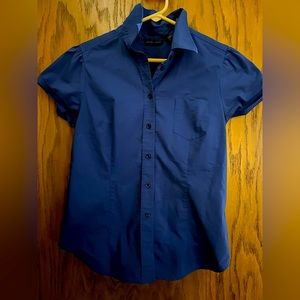 New York & Company Business Casual Top - Blue, fits like a size 2/4.